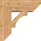 Ekena Millwork Westlake Slat Smooth Bracket w/ Offset Brace, Western Red Cedar, 7 1/2"W x 20"D x 20"H BKT0806X20X20WTL06SWR - alternate 3